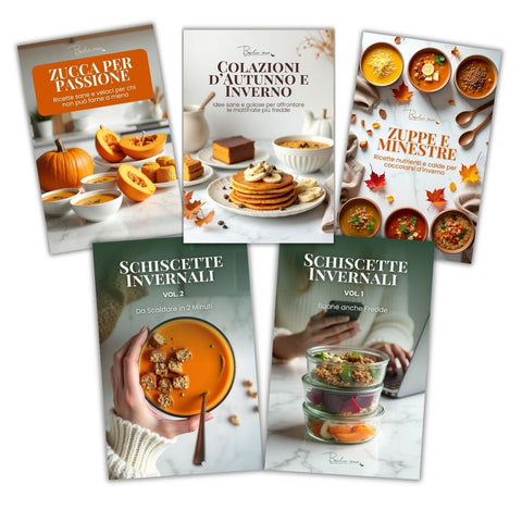 Mega Bundle Autunno-Inverno: 5 Ebook con Oltre 80 Ricette per Tutta la Giornata